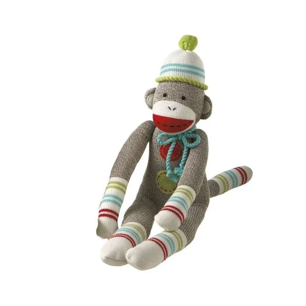 NWT Monkeez & Friends Nelson Vintage Sock Monkey Plush Toy Stuffed Animal